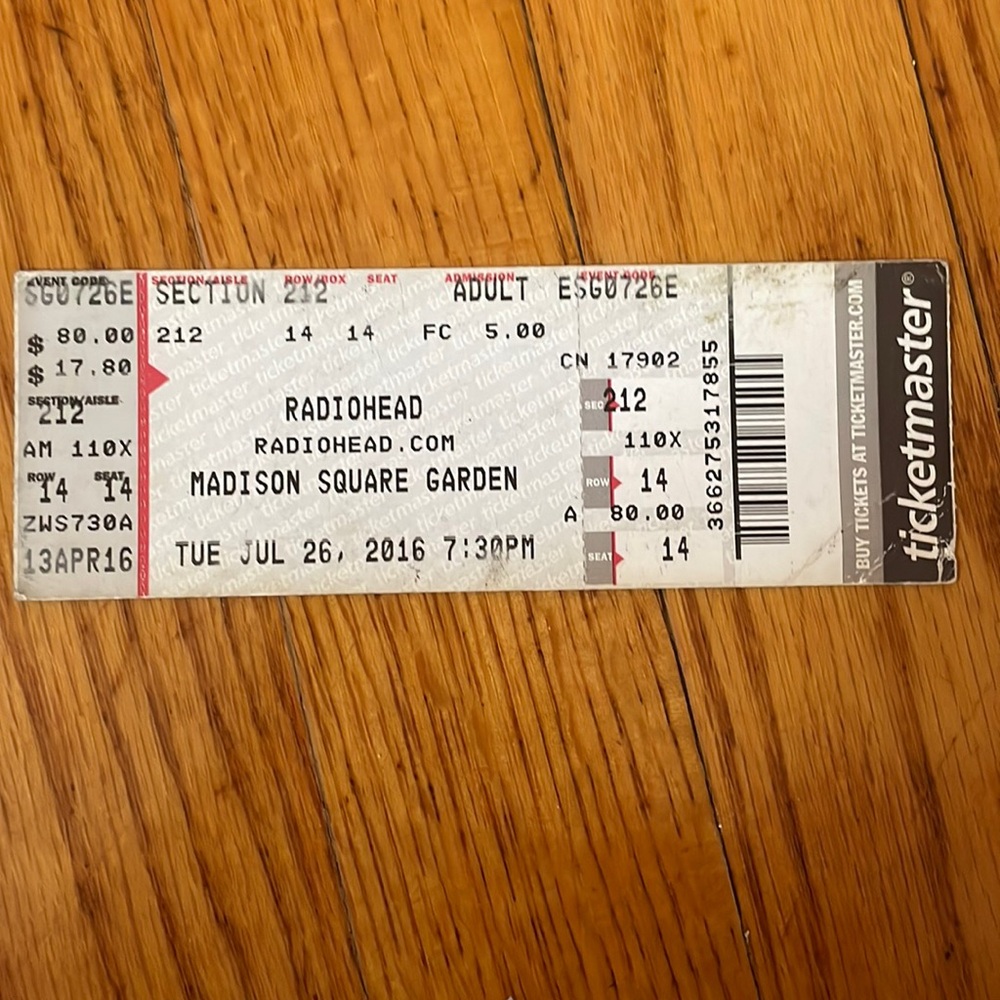 Radiohead at Madison square garden